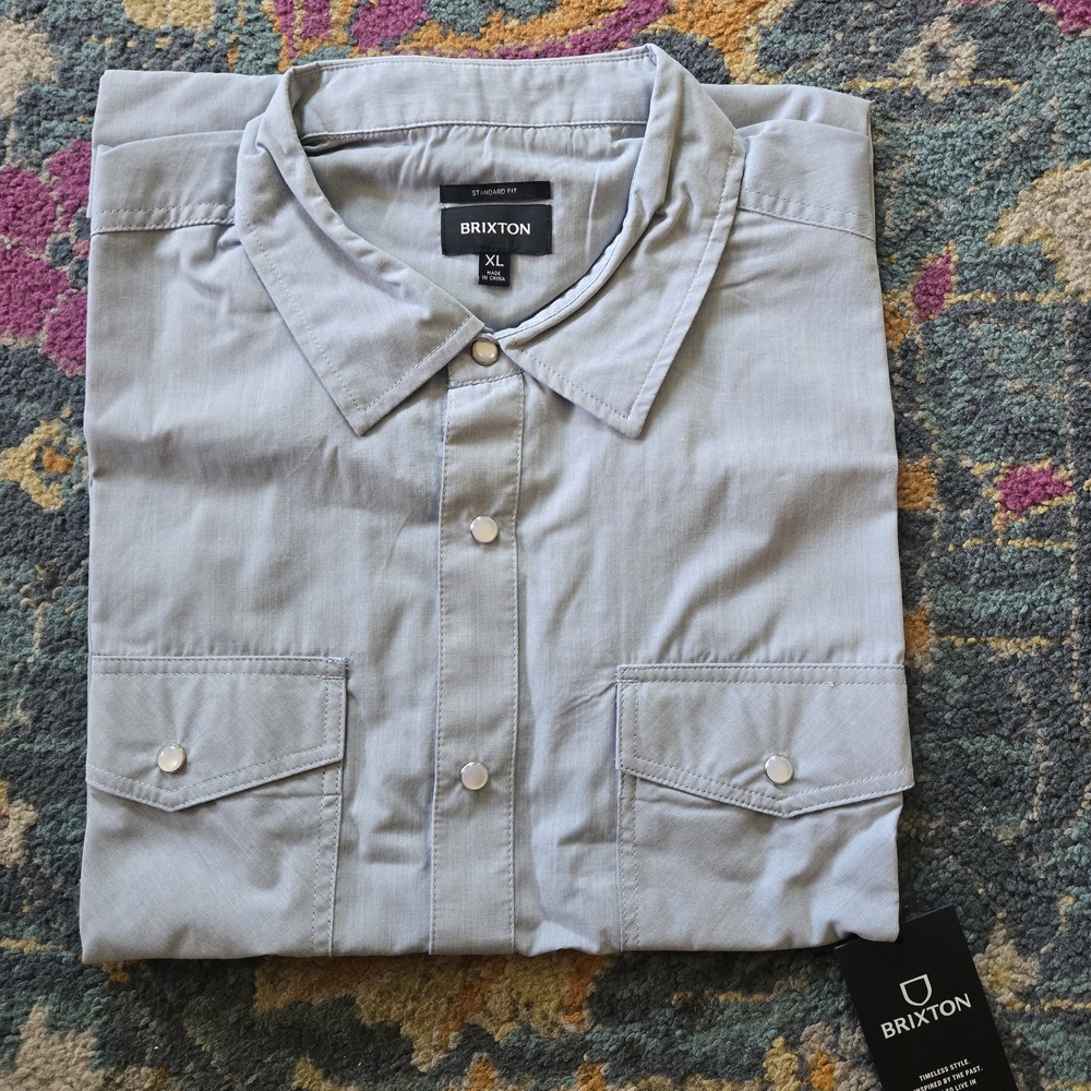 Brixton Men's Gray Shirt
